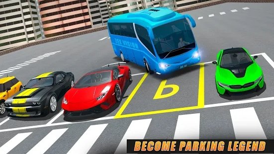 现代公交车停车场3d